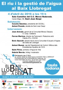 Taula rodona: aigua i riu a Sant Joan Despí. ATLL